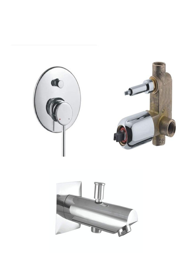 10X Brass Divertor with Wall Spout for Bathroom DV-7733 High Flow 40 MM